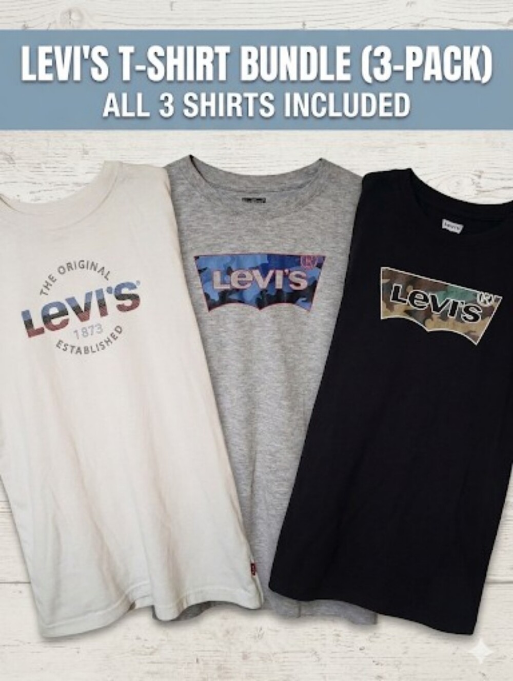 Levi's Boys Youth XL 18/20 Graphic T-Shirt Bundle Lot of 3 Short Sleeve Summer